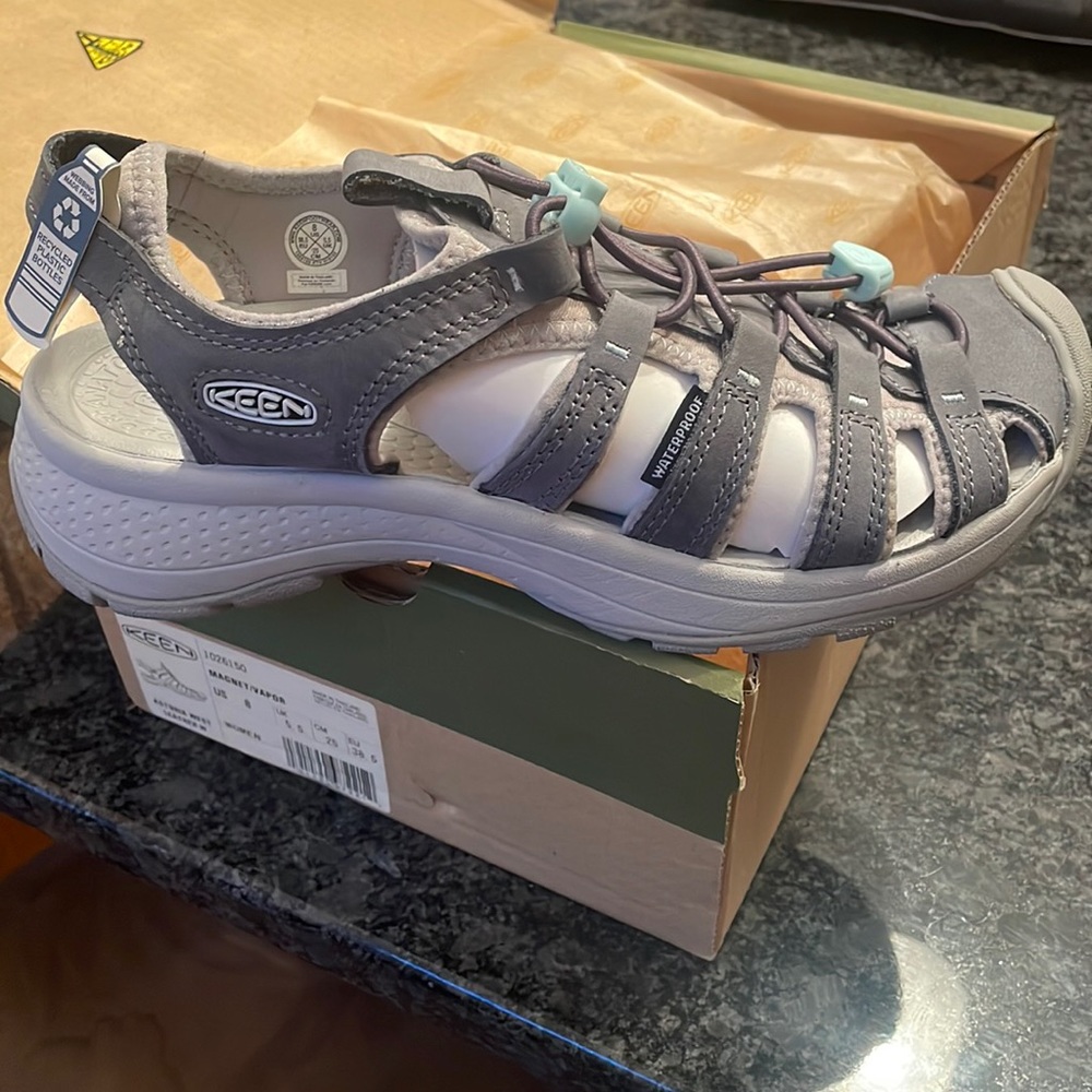 New Keen women’s Astoria West Leather sandal (water-ready)